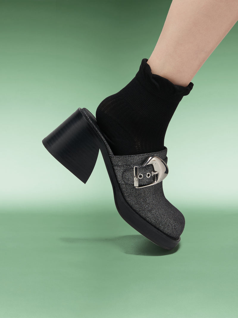 TAMIA SILVER COATED DENIM
