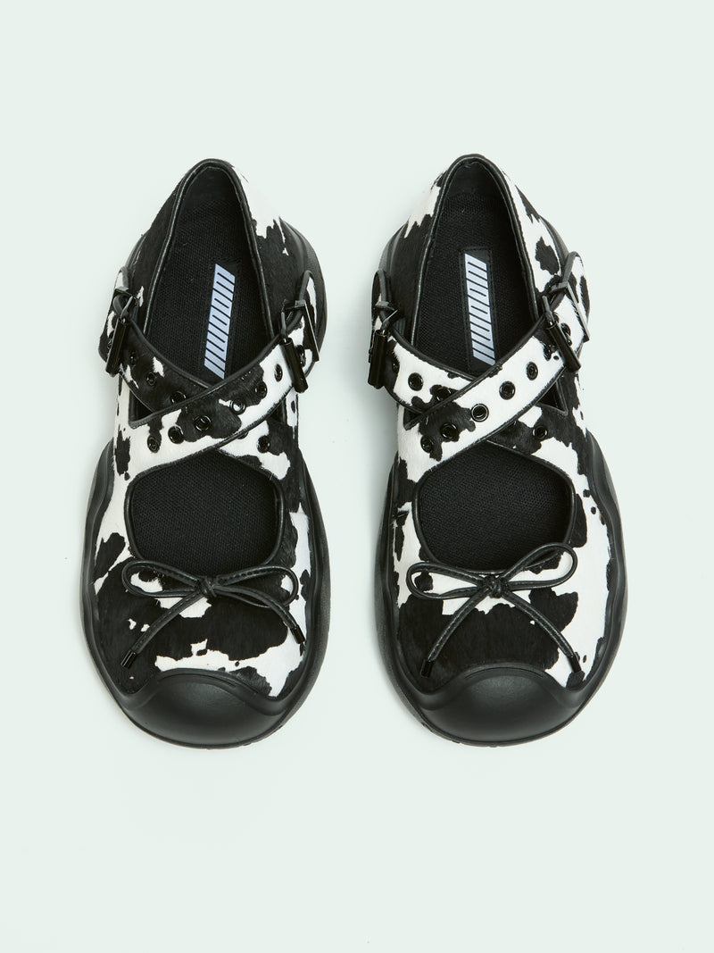 ANYA COW PRINT PONY