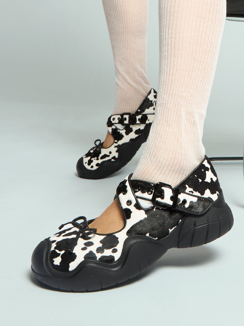 ANYA COW PRINT PONY