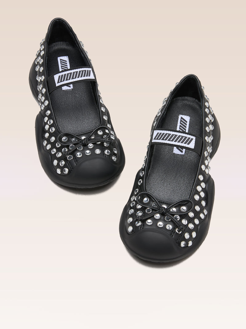 AUDREY BLACK RHINESTONE