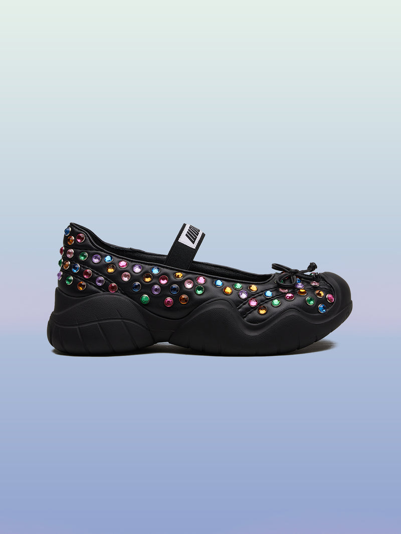 AUDREY BLACK PASTEL RHINESTONE