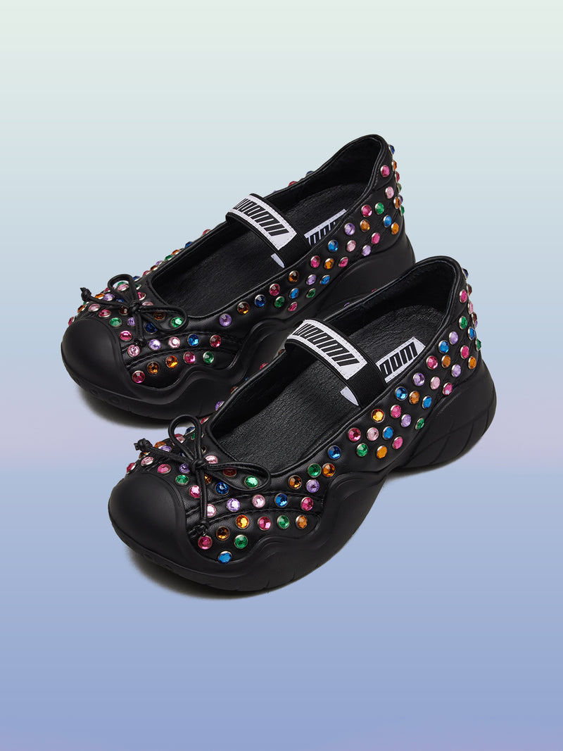 AUDREY BLACK PASTEL RHINESTONE