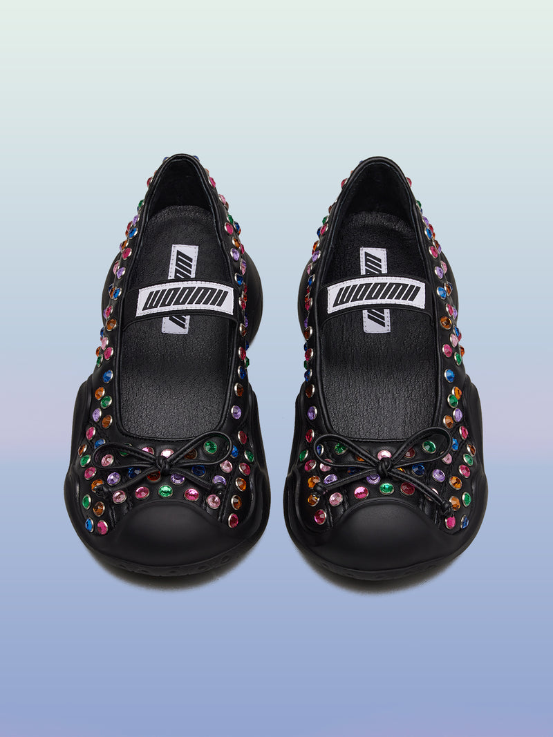 AUDREY BLACK PASTEL RHINESTONE