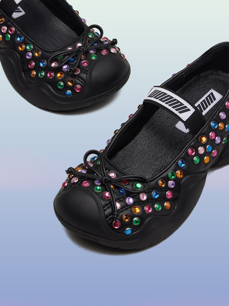 AUDREY BLACK PASTEL RHINESTONE