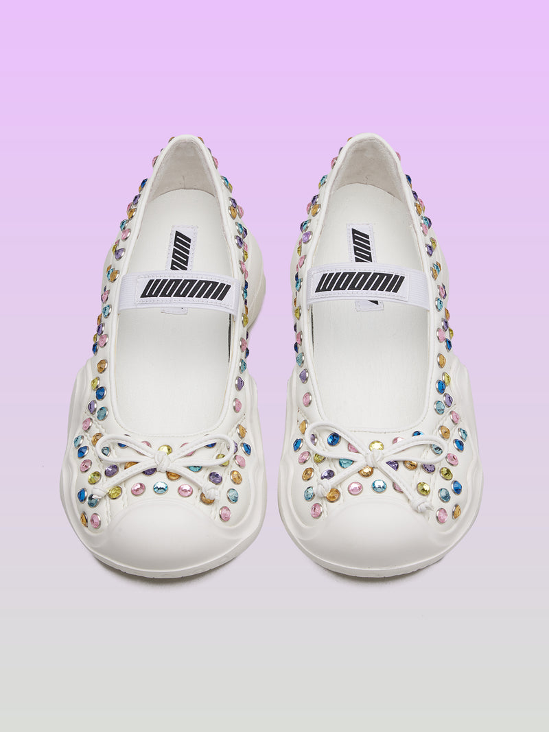 AUDREY WHITE PASTEL RHINESTONE
