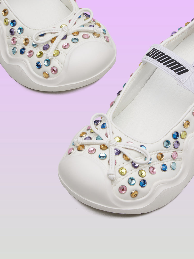 AUDREY WHITE PASTEL RHINESTONE