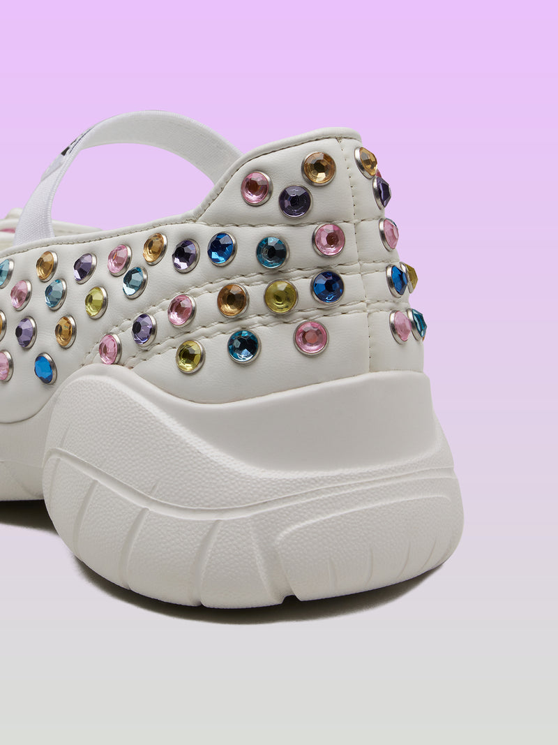 AUDREY WHITE PASTEL RHINESTONE