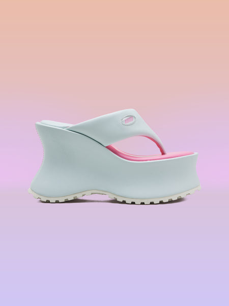 【WOOMI】CLEO 厚底ミュール ウェッジソール プラットフォーム CLEO MINT – WOOMII