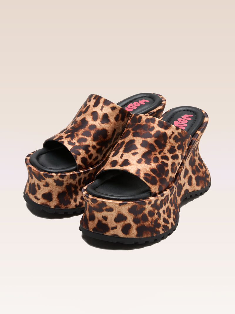 COLETTE LEOPARD SATIN