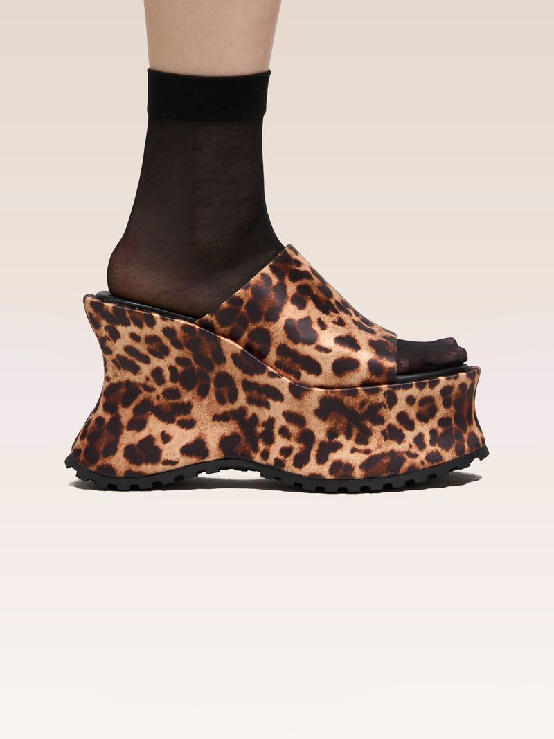 COLETTE LEOPARD SATIN