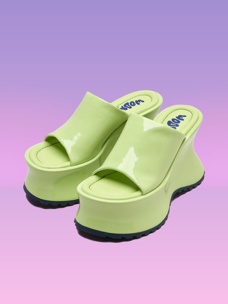 COLETTE LIME CRINKLE PATENT