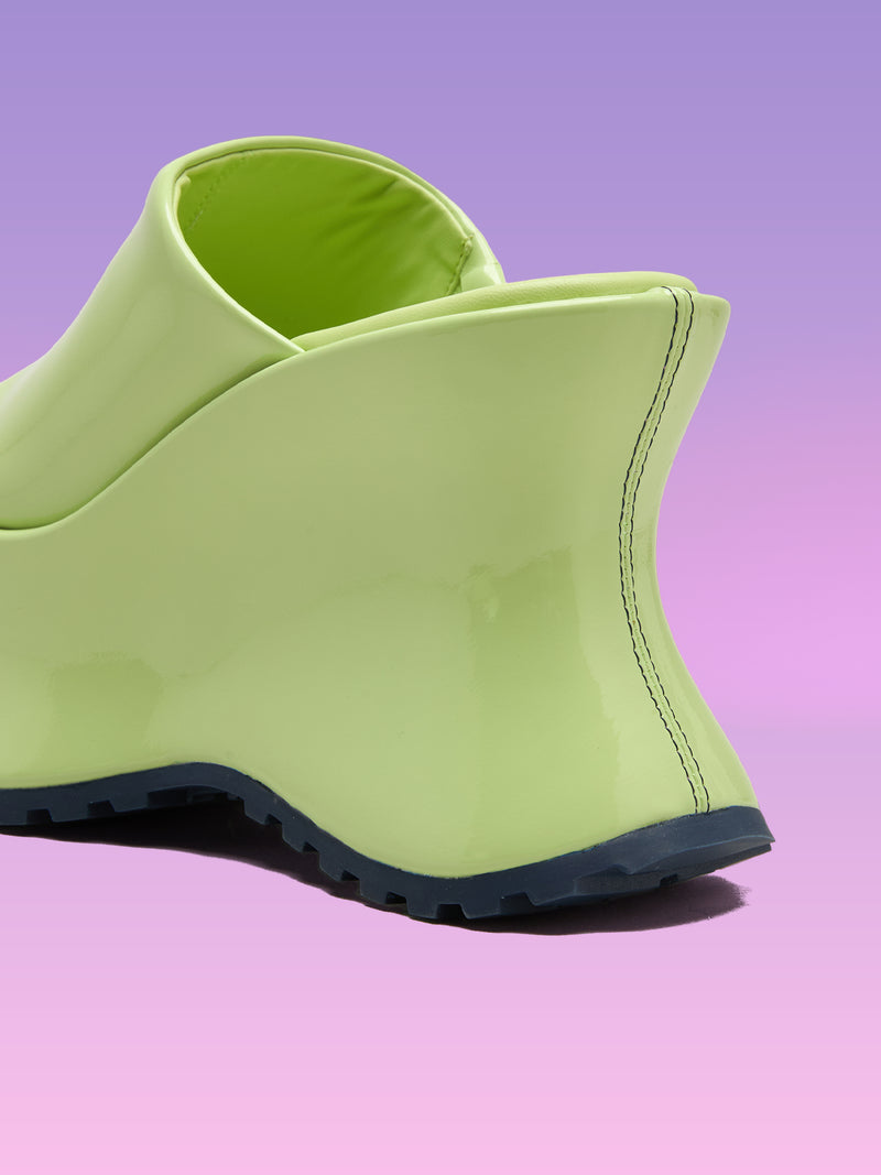 COLETTE LIME CRINKLE PATENT