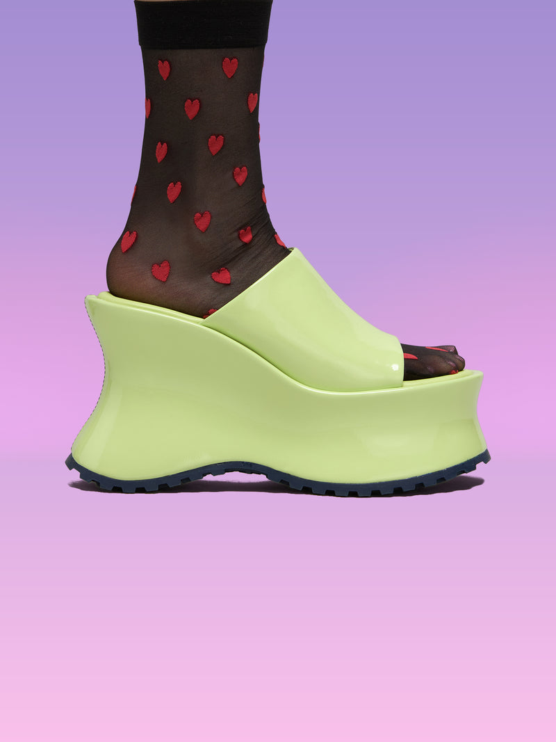 COLETTE LIME CRINKLE PATENT
