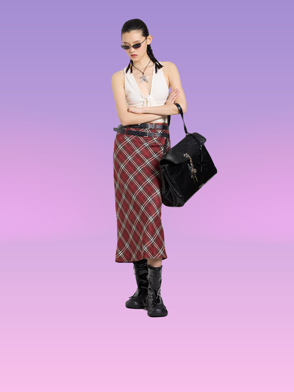 日本未入荷 WOOHA★クロスモチーフ・ピンクショルダーバッグ sankyo shokai パイソン ポシェット バッグ 全10色 ミニバッグ