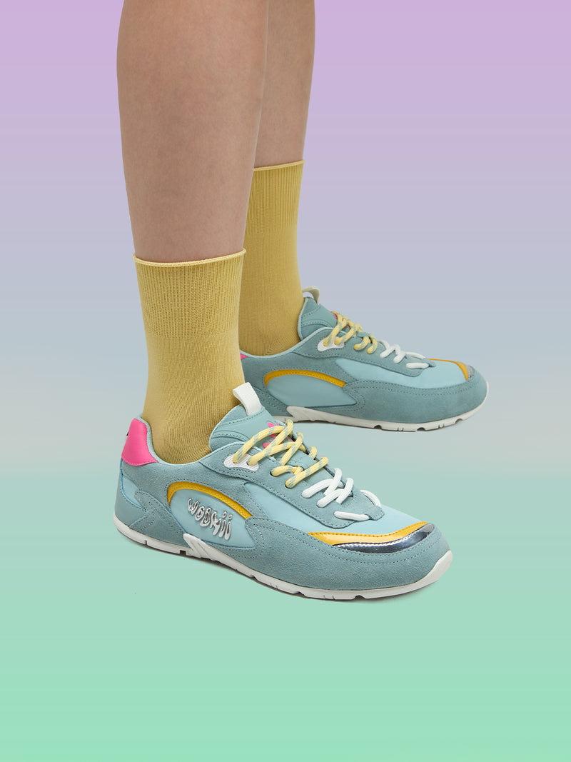 MAURINE MINT COW SUEDE