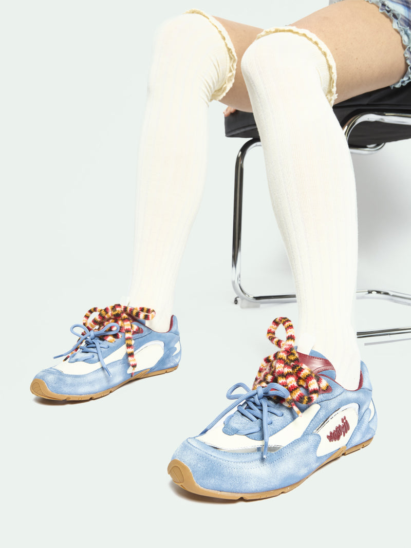 MAURINE BABY BLUE DISTRESSED