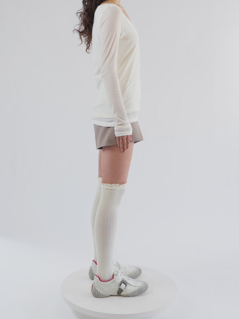 YUKI WHITE DISTRESSED